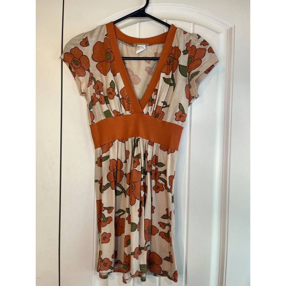 One Clothing Floral Babydoll Dress Boho V-Neck Empire Waist